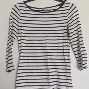 Stripped midsleeve shirt